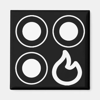 Aimant Étiquette du brûleur avant du bouton supérieur dro