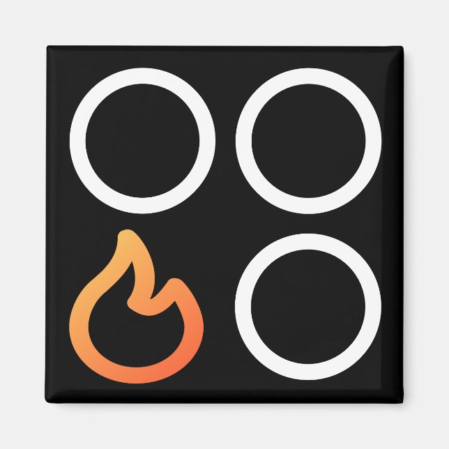 Aimant Étiquette du brûleur avant gauche (Devant)