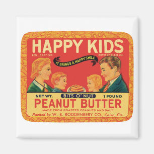 Aimant Étiquette vintage de produit alimentaire de beurr