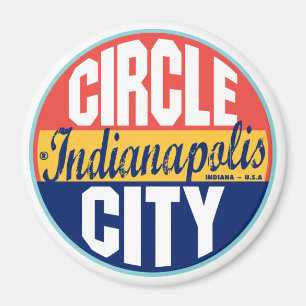 Aimant Étiquette vintage d'Indianapolis