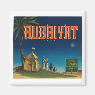 Aimant étiquette Vintage du taux de rubaiyat