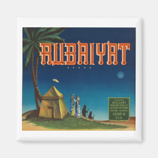 Aimant Étiquette Vintage Rubaiyat