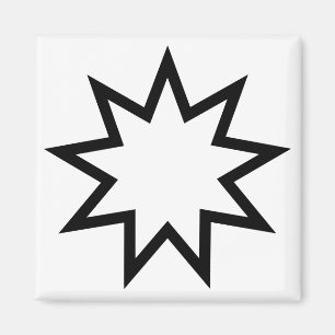 Aimant Étoile à neuf points (Symbole de la foi bahaï)