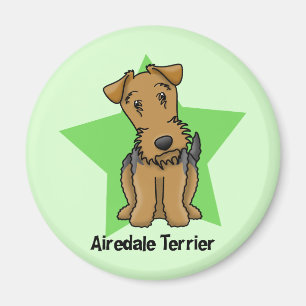 Aimant Étoile Airedale Terrier de Kawaii