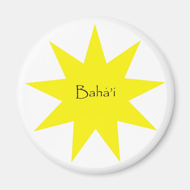 Aimant étoile baha'i (Devant)