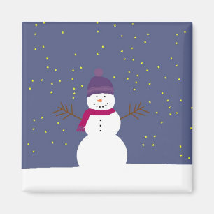 Aimant étoilé de bonhomme de neige