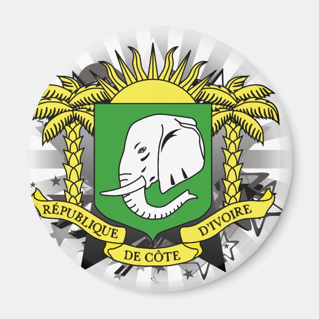 Aimant Étoile de Côte d'Ivoire (Devant)