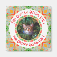 Étoile de Noël personnalisée Joyeux vert Jolly Rou