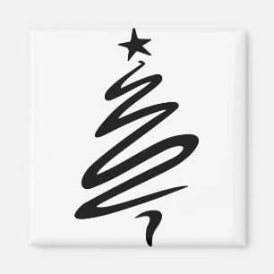 Aimant Étoile de Noël Stylisée Trois Arbre