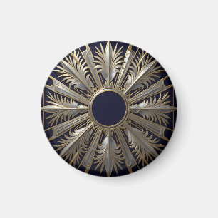 Aimant Étoile éclatante ornée d'or et d'argent