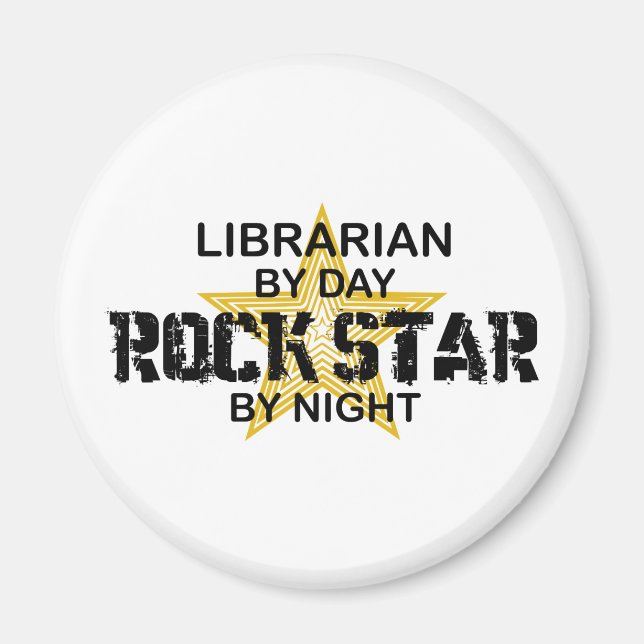 Aimant Étoile rock de la bibliothèque par nuit (Devant)