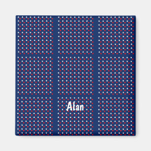 Aimant Étoile rouge blanc/bleu magnétique