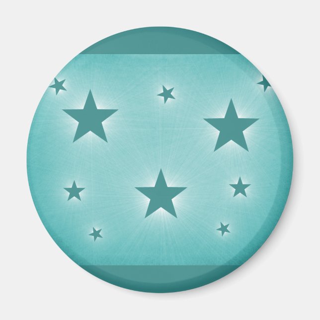 Aimant Étoiles dans l'aimant du ciel nocturne, Turquoise (Devant)
