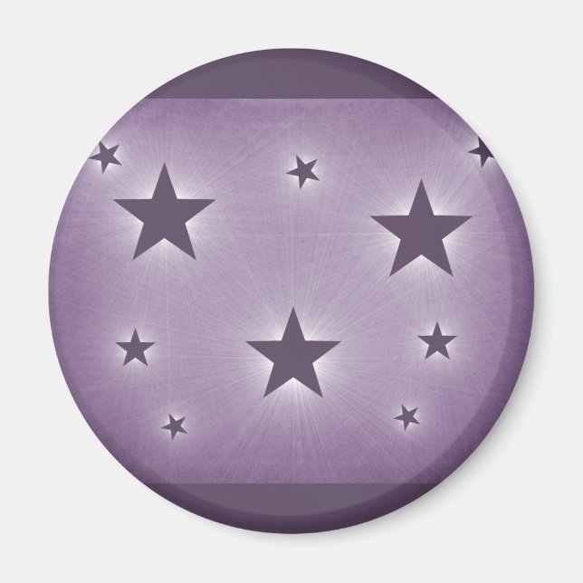 Aimant Étoiles dans le ciel nocturne Magnet, violet (Devant)