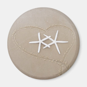 Aimant Étoiles de mer dans l'aimant de coeur