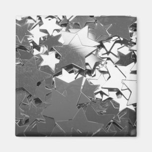 Aimant Étoiles décoratives argentées