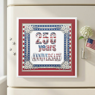 Aimant Étoiles Et Bandes 250 Ans Anniversaire Patriotique