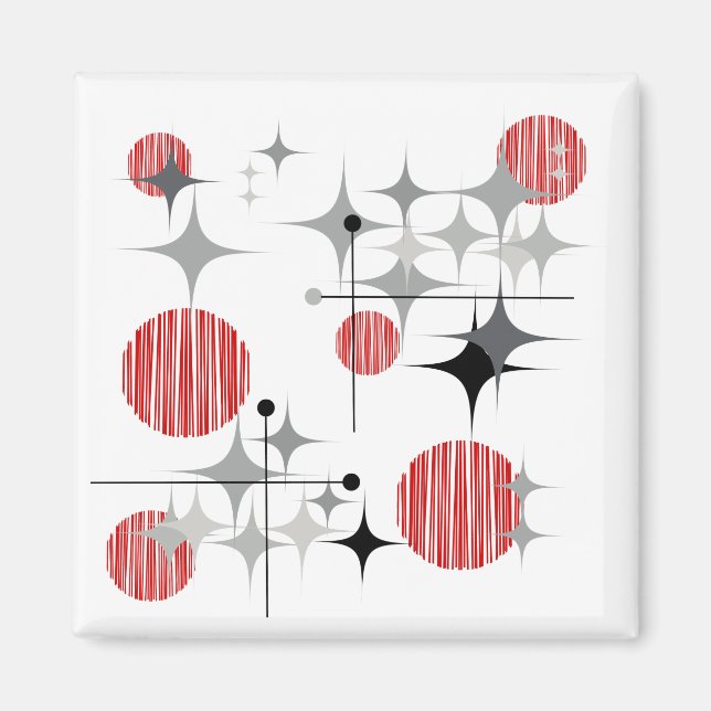 Aimant Étoiles et globes de style moderne du milieu du si (Devant)
