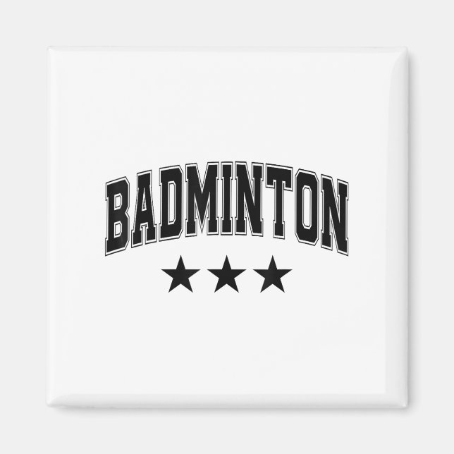 Aimant Étoiles Noires de Badminton Clic Rétro Université  (Devant)