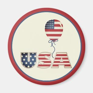 Aimant Étoiles patriotiques et bandes USA 