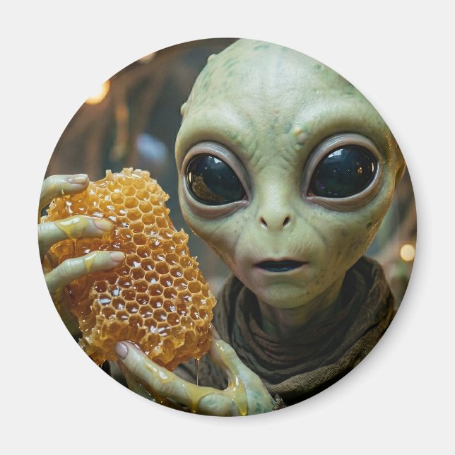 Aimant Être Alien Extraterrestre avec un Nid d'Abeille (Devant)