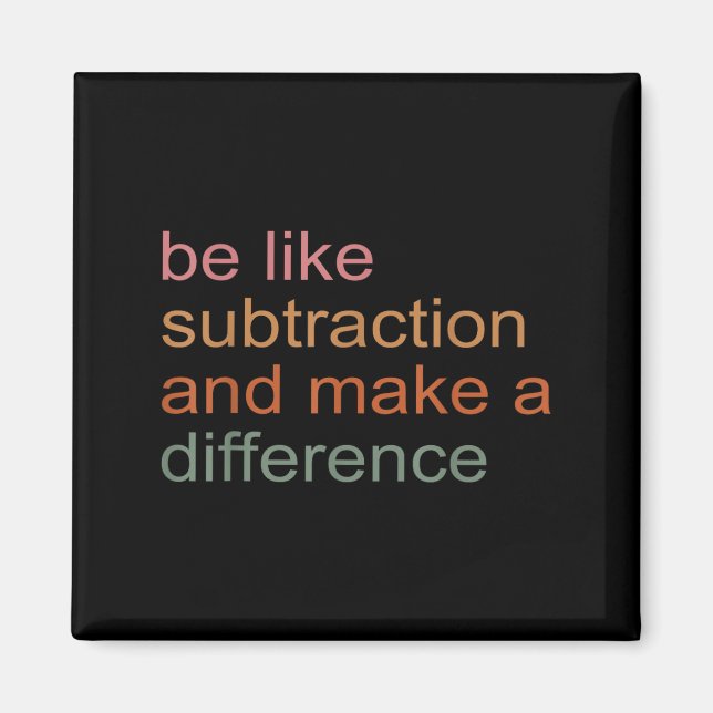 Aimant Être Comme La Subtraction Et Faire Une Différence  (Devant)