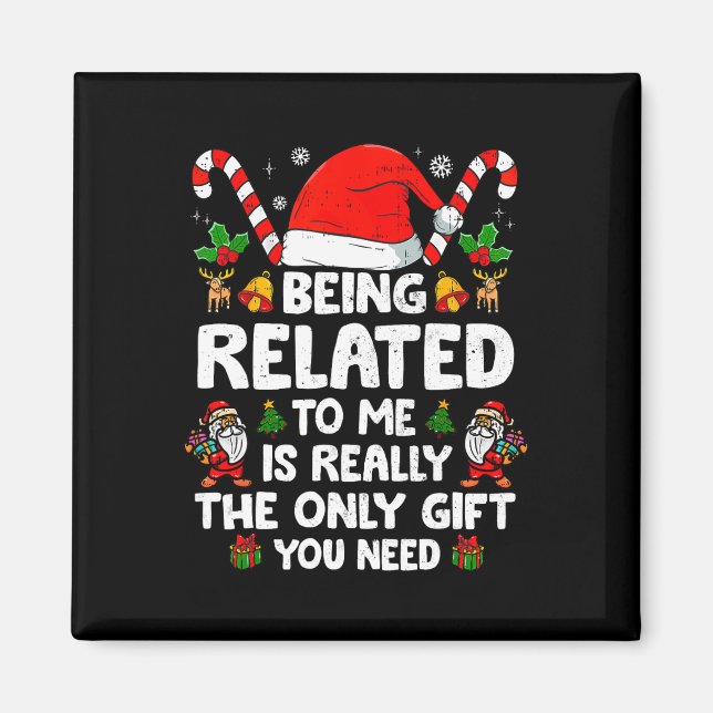Aimant Etre Lié À Moi Drôle Noël Famille Xmas Pa (Devant)