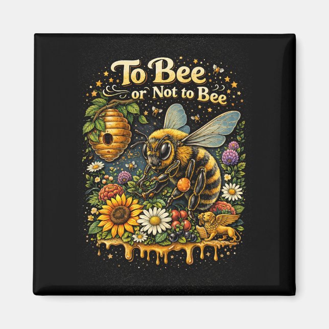 Aimant Être ou ne pas être abeille (Devant)