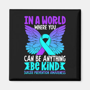Aimant Être Type Papillon Turquoise Purple Ribbon Suicide