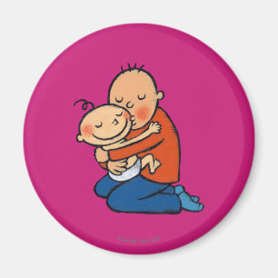 Aimant Étreindre de papa et de bébé