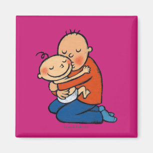 Aimant Étreindre de papa et de bébé