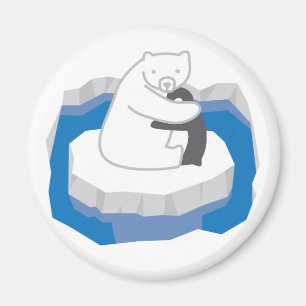 Aimant Étreinte d'ours blanc