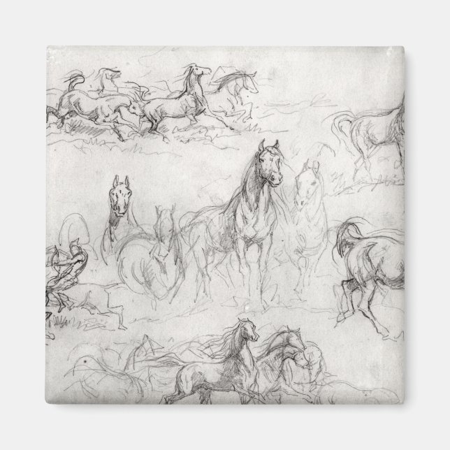 Aimant Étude des chevaux (Devant)