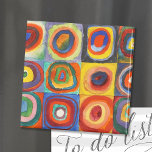 Aimant Étude des couleurs | Wassily Kandinsky<br><div class="desc">Belle peinture intitulée Color Study,  Carrés avec cercles concentrés (1913) par l'artiste russe Wassily Kandinsky. L'oeuvre originale est une étude abstraite colorée réalisée avec de l'aquarelle,  de la gouache et de la crayon sur papier. 

Utilisez les outils de conception pour ajouter du texte personnalisé ou personnaliser l'image.</div>