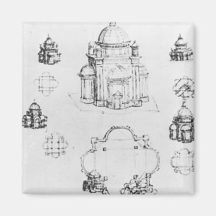 Aimant Études pour un bâtiment d'un plan centralisé