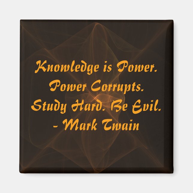 Aimant Étudiez dur et soyez malin (Devant)