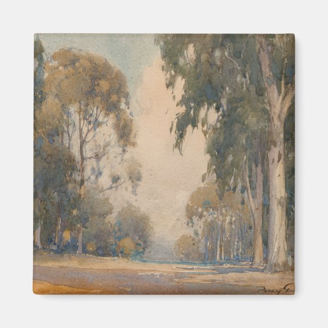 Aimant Eucalyptus (1922) – Aquarelle botanique délicate (Devant)