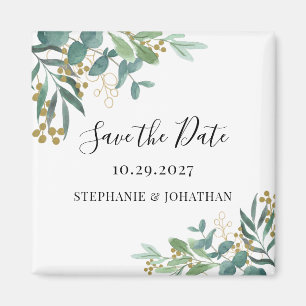 Aimant Eucalyptus Greenery Wedding Save The Date