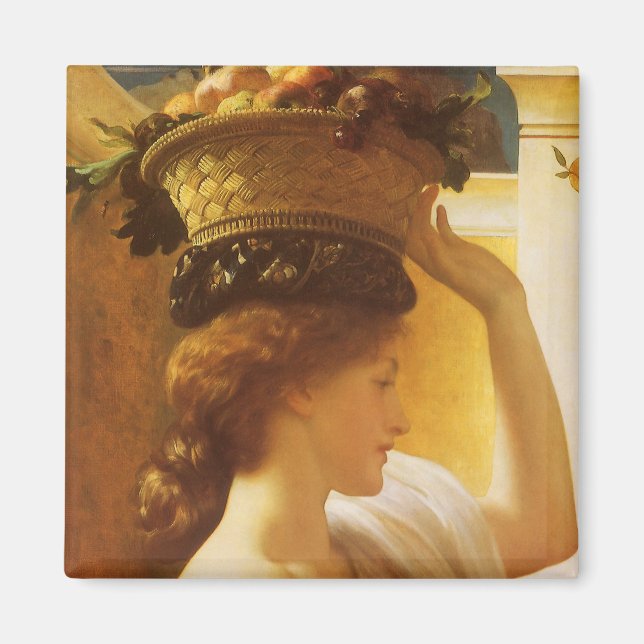 Aimant Eucharis - Fille avec un panier de fruits de Leigh (Devant)