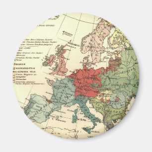 Aimant Europe Carte Pays Antique Mondiale