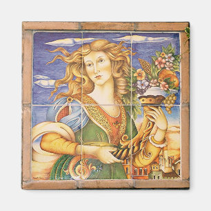 Aimant Europe Espagnole Carrelage femme Cornucopia Mosaic