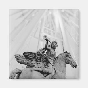 Aimant Europe, France, Paris. Statue et roue de Ferris, 2