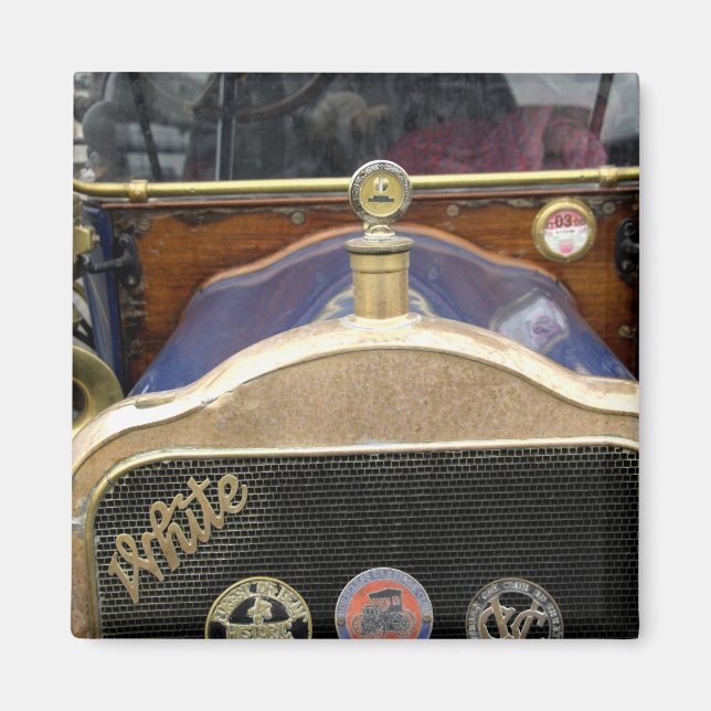 Aimant Europe, Irlande, Dublin. Auto vintage, Blanc 2 (Devant)