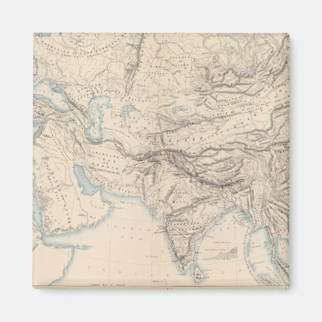 Aimant Europe physique et Asie (Devant)