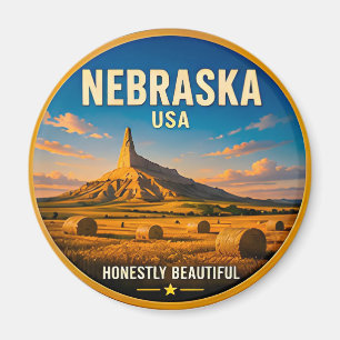 Aimant Évasion Scénique des Plaines Dorées du Nebraska 🟡