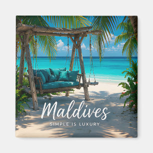 Aimant 🧲 Évasion sur une île balançoire aux Maldives 🌺