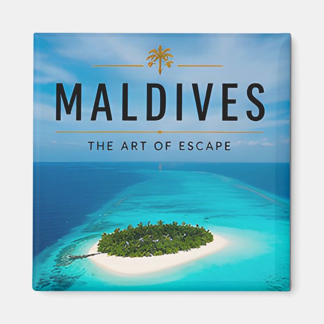 Aimant 🏖️ Évasion sur une île privée aux Maldives Maison (Devant)