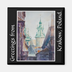 Aimant EVE Peint Cracovie, Pologne Vieille Ville