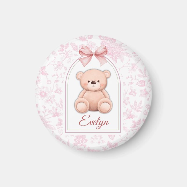 Aimant Evelyn | Conception personnalisée d'ours en peluch (Devant)