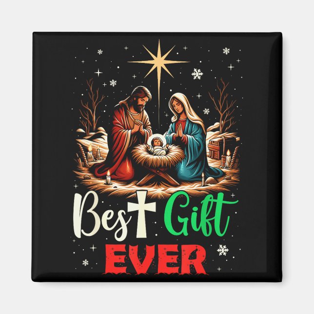 Aimant Ever Christmas Cool Jesus Nativity Scene Christian (Devant)